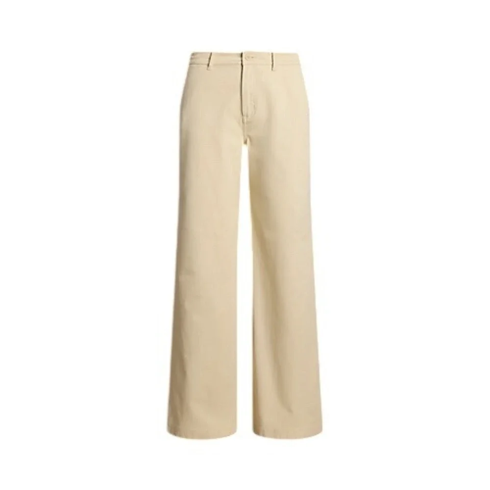 Lauren Ralph Lauren Cotton Twill Wide-Leg Pant - Picture 1 of 10